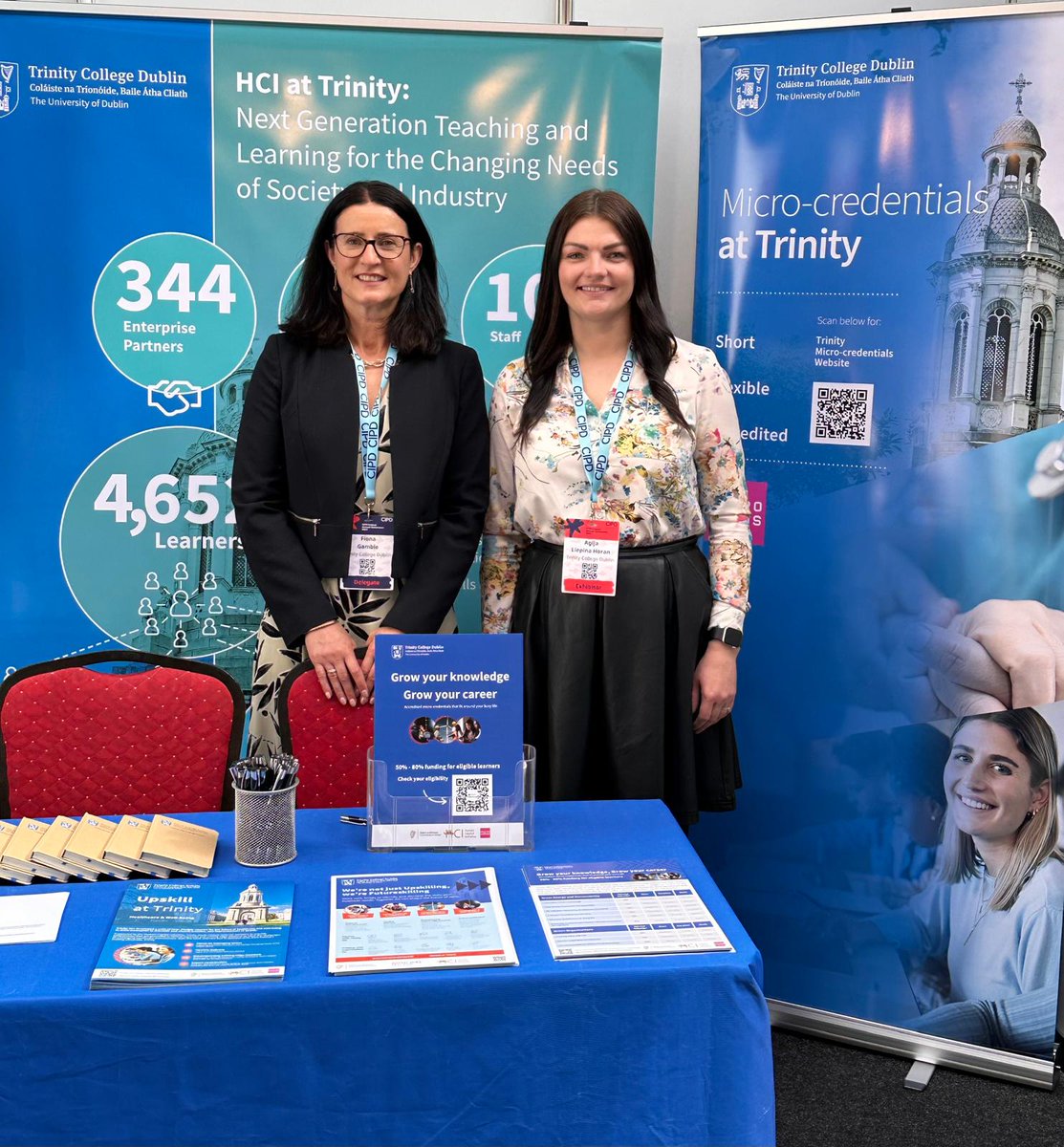 Connect with the Trinity Enterprise Engagement and @tcddublin #Microcredentials team at the @cipdireland in @TheRDS today. Drop by our stand to learn more about our learning options to support your company’s professional development plans. #CIPDIrelandAC