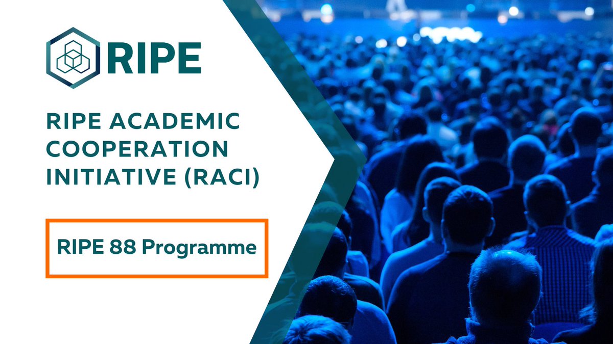 As part of the RIPE Academic Cooperation Initiative (RACI), researchers in the field of Internet technology will be sharing their work at #RIPE88. Take a look at the RACI programme: ripe88.ripe.net/programme/raci/