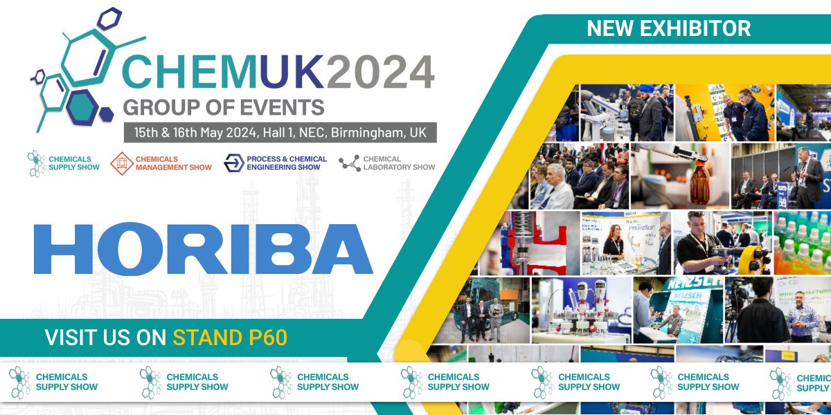 It's @chemukexpo next week! Visit us on Stand P60 to discuss cutting-edge measurement & #analysis solutions for #chemical, #laboratory, management & #chemicalprocessing industries. #HORIBA #ParticleAnalysis #ParticleCharacterisation #CHEMUK #chemicalmanufacturing