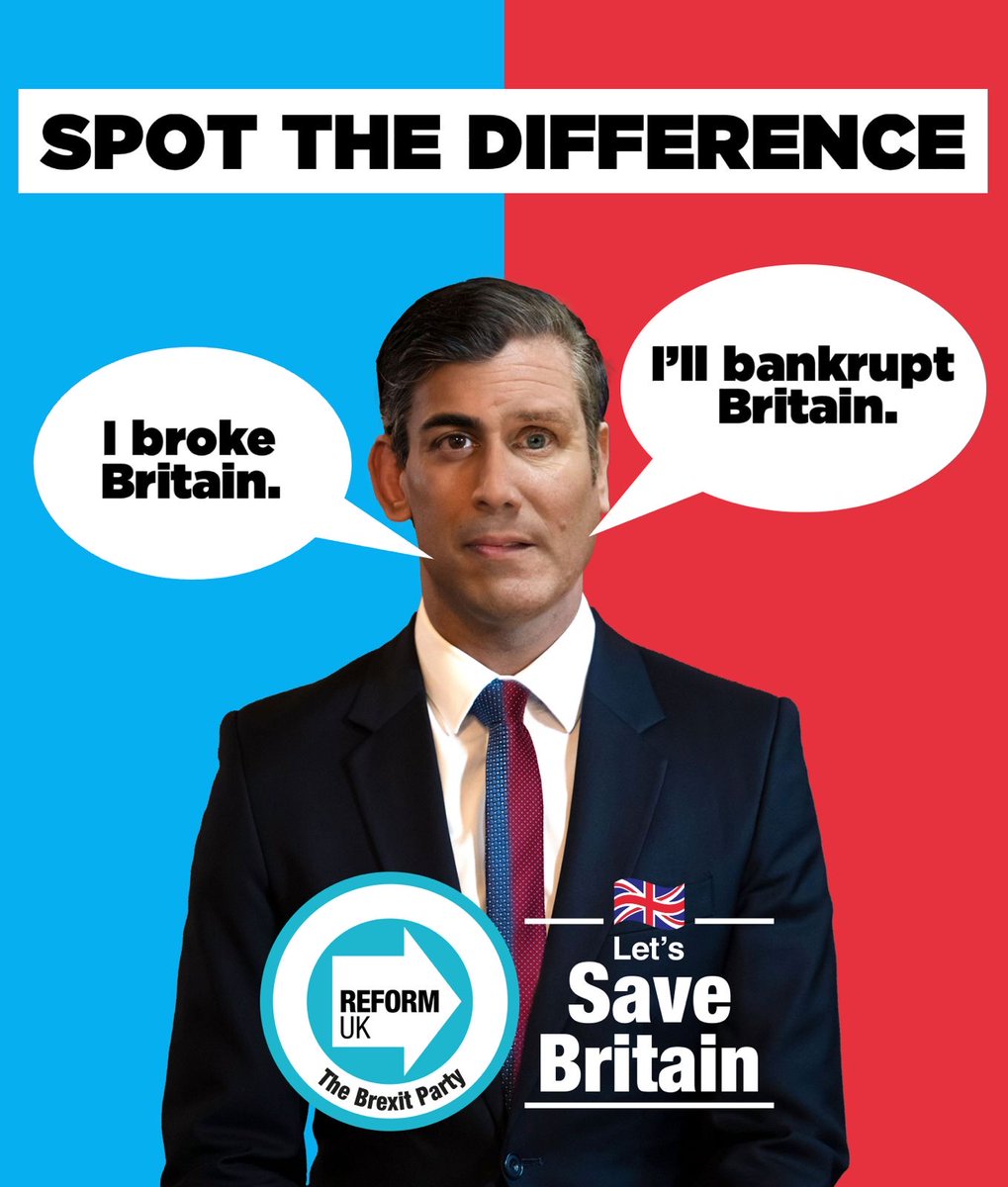 The Tories have broken Britain. Labour will bankrupt Britain. Only Reform UK can save Britan. Read our Contract with You now: loom.ly/3ejNW8s