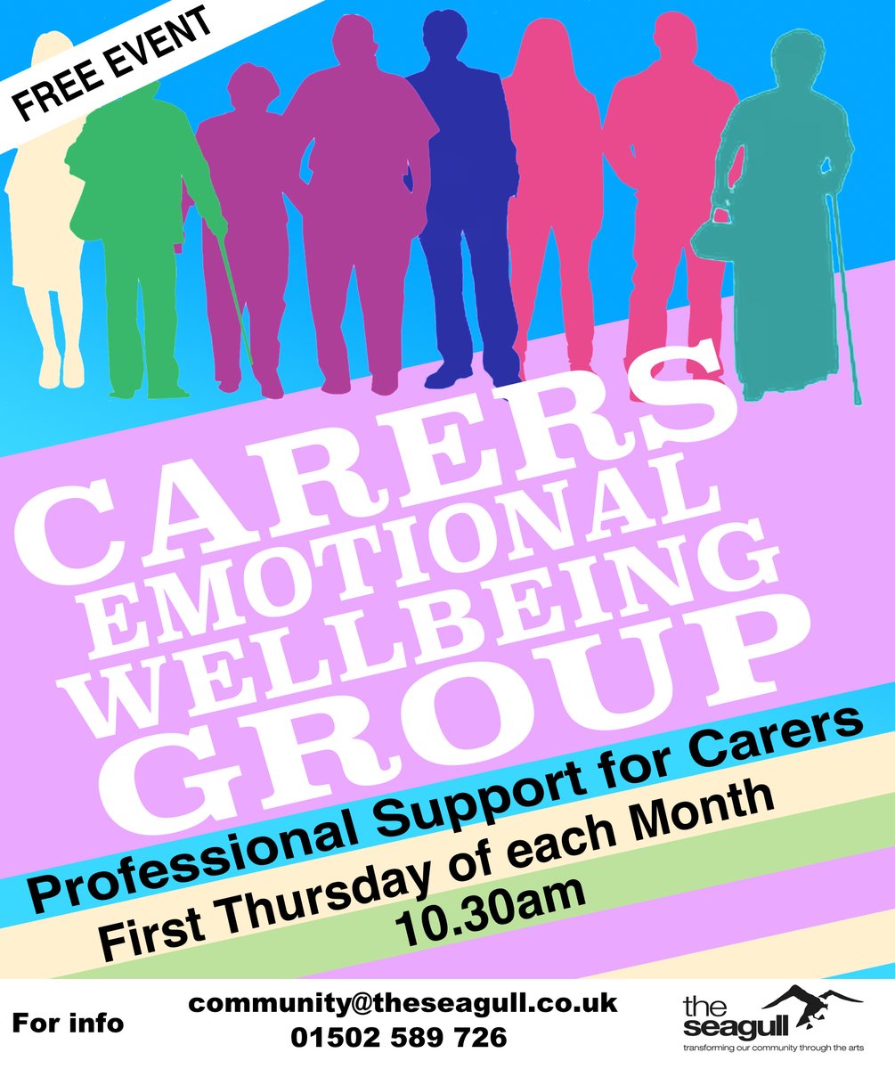On the first Thursday of each month at 10.30am, come and meet in a safe and supportive environment with our trained counsellor💭
The group is a chance to share experiences and receive some simple support from your peers🌟

To find out more, email - community@theseagull.co.uk