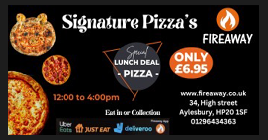 CornerMediaGro1's tweet image. Craving the taste of authentic Italian pizza? Discover Fireaway Pizza Aylesbury&apos;s fresh, fast-fired creations at 34 High St. #FireawayPizza #AylesburyEats #LocalDining #Corner Media #LEDscreens ensure your campaign shines day &amp;amp; night #digitaladvertising #BeSeen #FiDigital