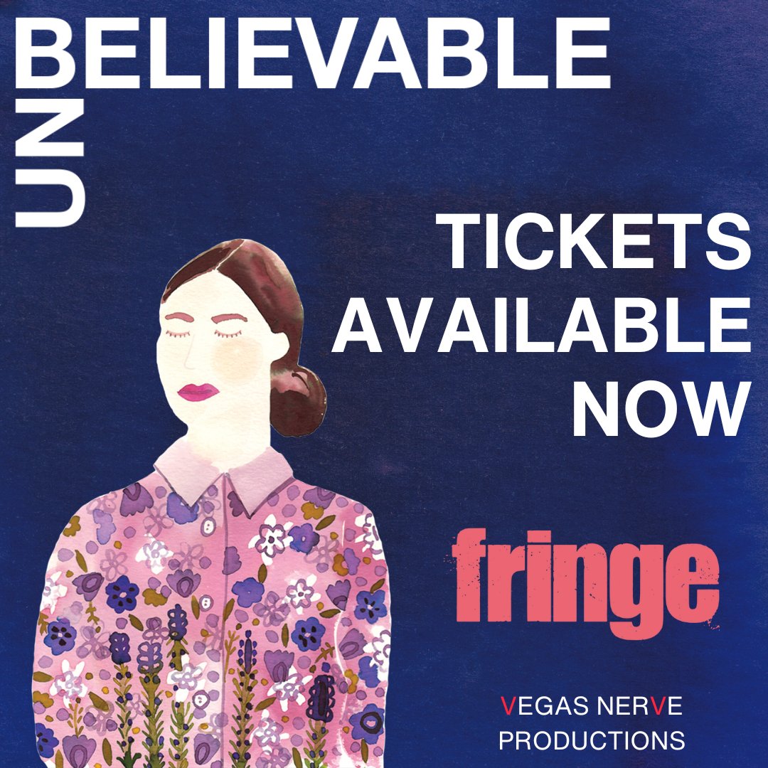 TICKETS AVAILABLE NOW

LINK: res.cthearts.com/event/34:4766/

#EdFringe #EdinburghFringe #Fringe2024 #FringeTheatre #theatre #unbelievable #performance #acting #performingarts #play #women #Cvenues #fringefestival #fringefest #uktheatre
