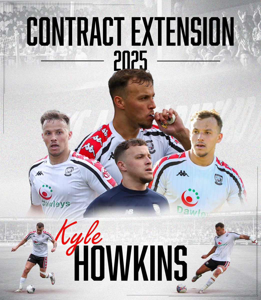 Kyle Howkins extends his stay at Hereford 💪 Great to have you with us next season, Kyle! 👊 herefordfc.co.uk/news-howkins-e… #COYW | #OurCity