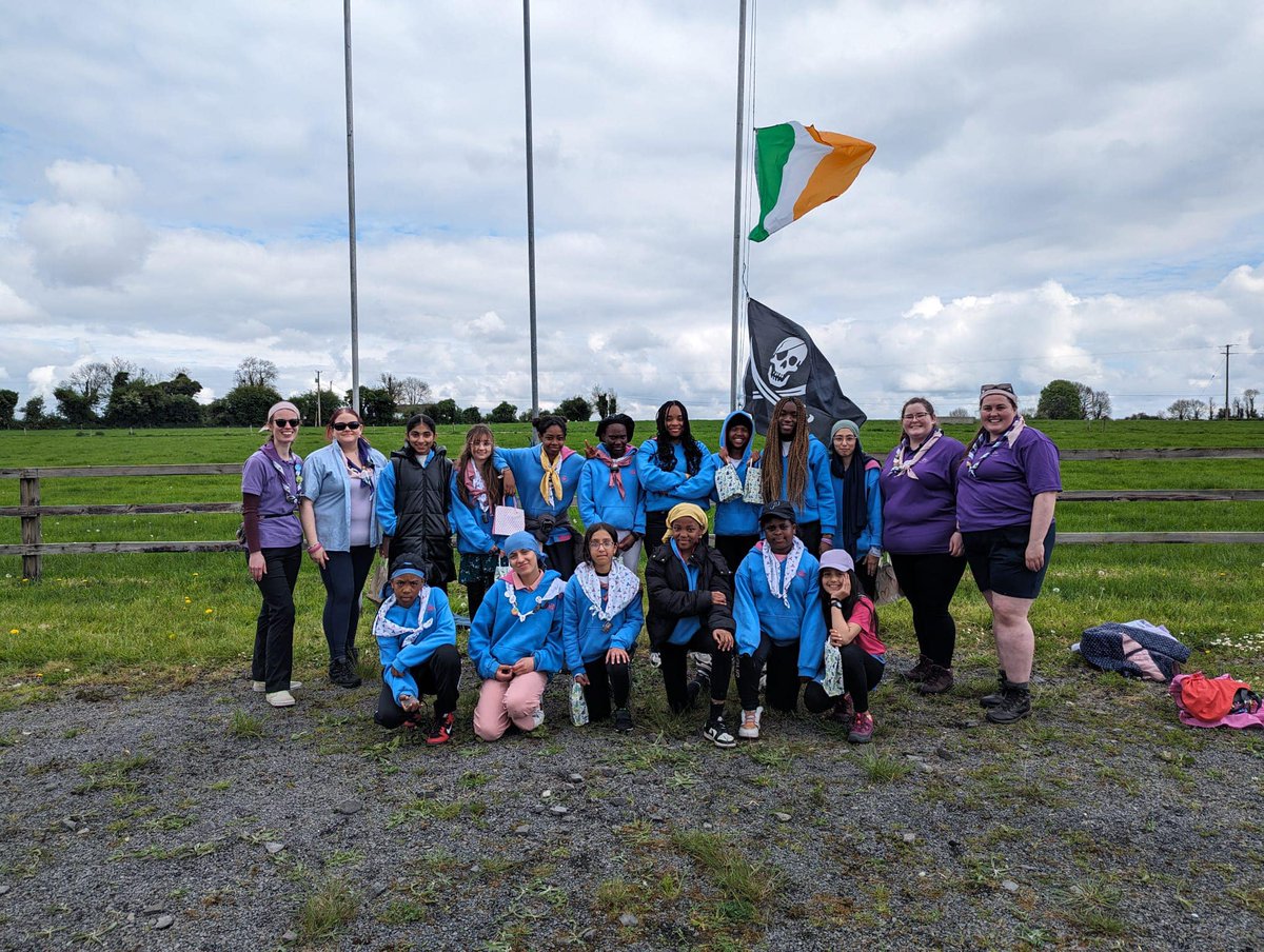 Mosney Guides and leaders had their first solo camp this weekend at Blackgrove Cottage. The theme was pirates 🏴‍☠️ #GivingGirlsConfidence #IGG 
#IrishGirlGuides