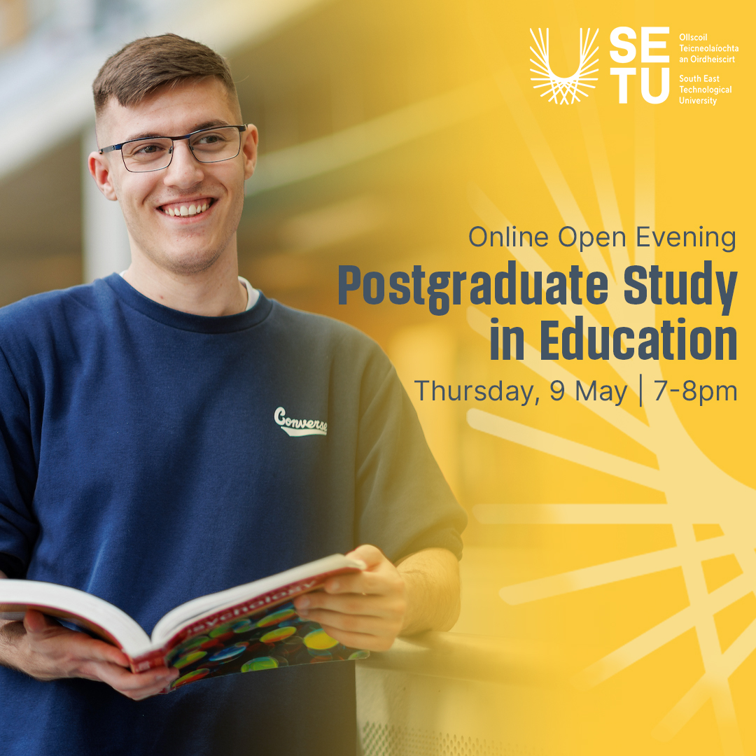 Want to know more about SETU's postgraduate study in education options? Join our online open evening where we'll answer your questions on our upcoming programmes starting Sept 2024! 📚 More info 👇 setu.ie/events/ed-op-e…