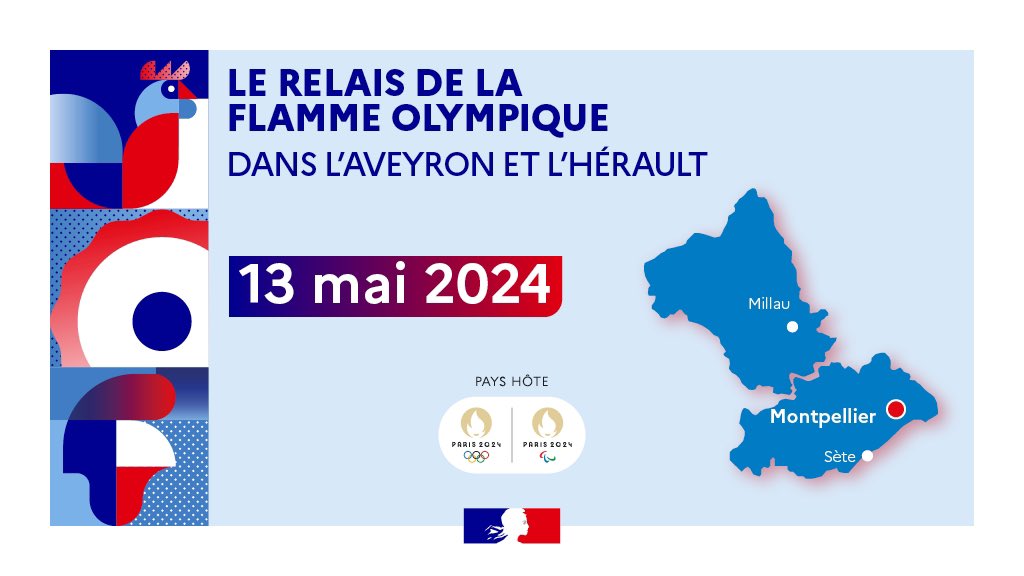 ⏳🔥 J-4 avant l’arrivée de la Flamme Olympique dans l’Hérault ! #àlintérieurDesJeux #JOP2024 🔍 Découvrez les 5 parcours du #RelaisDeLaFlamme , les horaires, les consignes de sécurité et le dispositif exceptionnel déployé le lundi 13 mai dans notre département 👉…