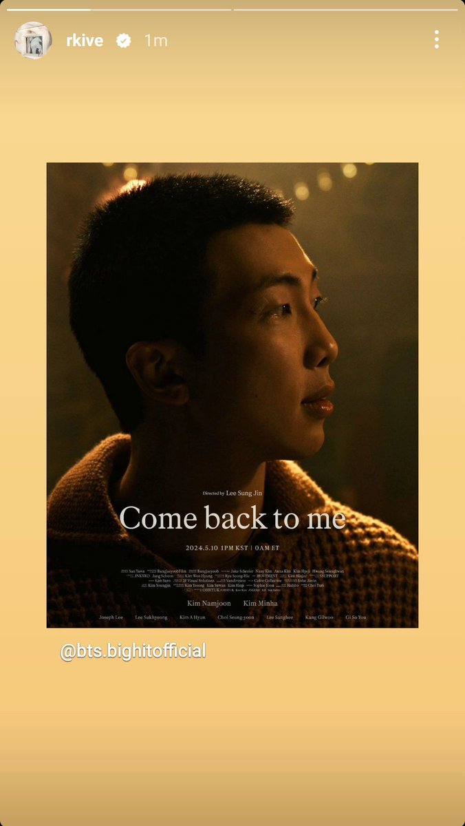 #rkive Instagram story-

#ComeBackToMe
#방탄소년단RM