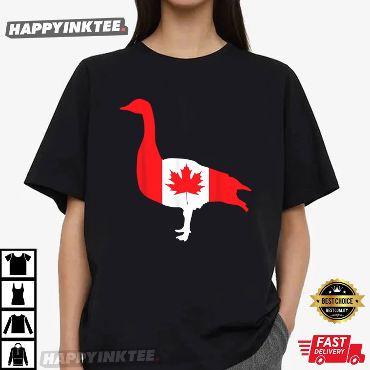 Proud Canadian Goose Canada Day T-Shirt #CanadaDay #ProudCanadian #happyinktee happyinktee.com/product/proud-…