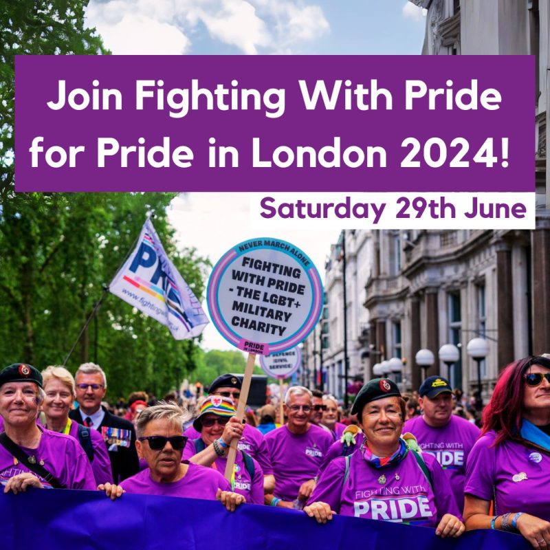 . @PrideInLondon is taking place on Saturday 29 June, which is also this year’s #ArmedForcesDay, so @fightingwpride would love to see as many of you as possible there. Read the full story at bit.ly/pf-pride #Pride #PrideLondon #LGBTQ #ArmedForcesCommunity