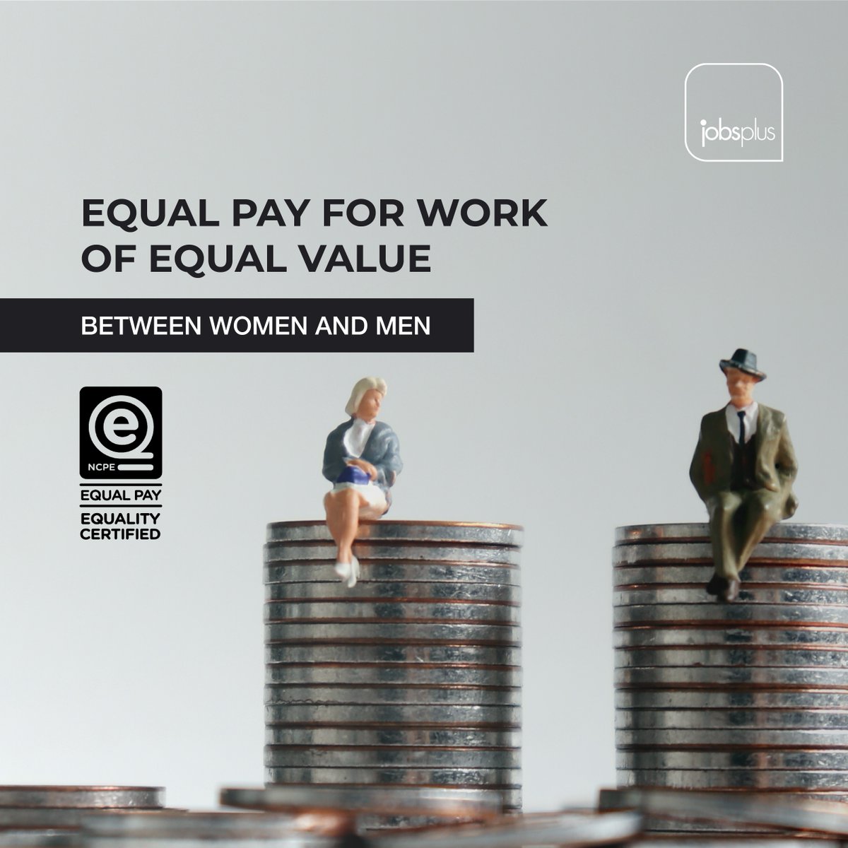 #Jobsplus has been awarded the 𝗘𝗾𝘂𝗮𝗹 𝗣𝗮𝘆 𝗖𝗲𝗿𝘁𝗶𝗳𝗶𝗰𝗮𝘁𝗶𝗼𝗻 by the National Commission for the Promotion of Equality (NCPE), valid for the next 3 years. #EqualPay empowers individuals, promoting economic independence both at work and in retirement.