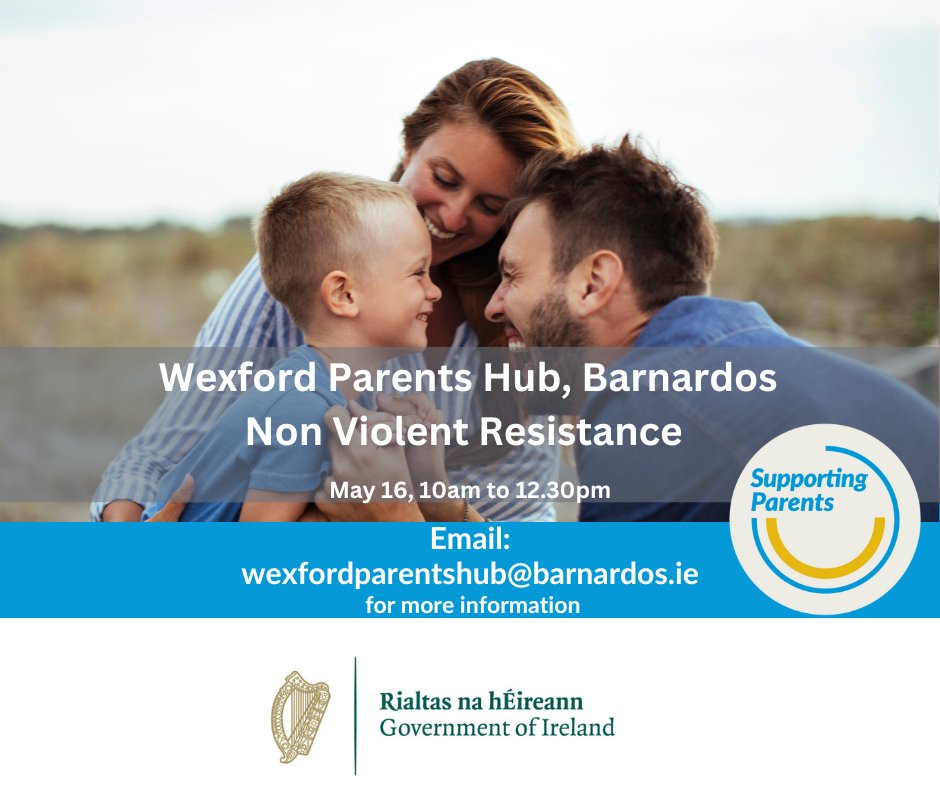 Non-violent resistance (NVR) is a supportive program for parents that are experiencing child to parent violence. Barnardos, Castle Hill, Enniscorthy, Co. Wexford.