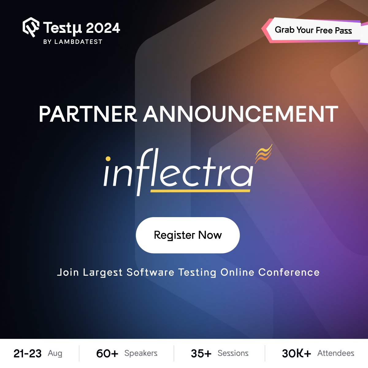 🎉 Exciting news! @inflectra is joining us as a partner for #TestMuConf 2024 🔗 bit.ly/testmuconf_2024 Join us and explore what’s ahead in the future of the testing domain with AI and discover insightful tools and strategies for your development strategies to stay ahead. Drop