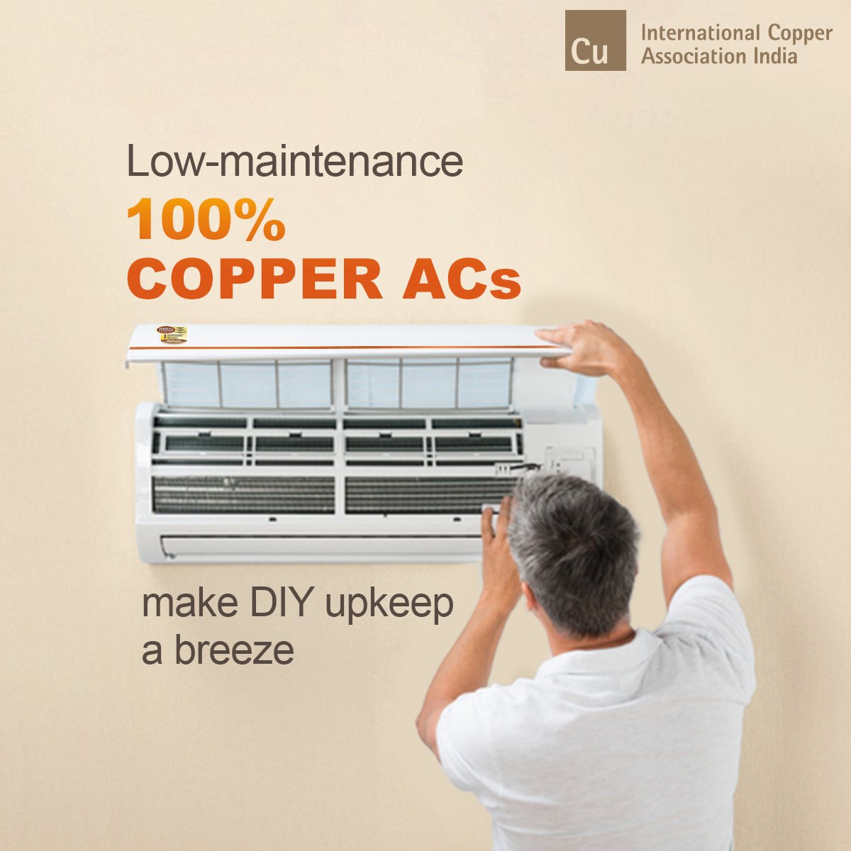 Did you know copper is much more durable than aluminium? This makes 100% Copper ACs less likely to need professional servicing or repair work – so you can take care of basic servicing.

#ICAIndia #EnergyEfficiency #Environment #EcoFriendly #LowMaintenance #Copper #CopperAC