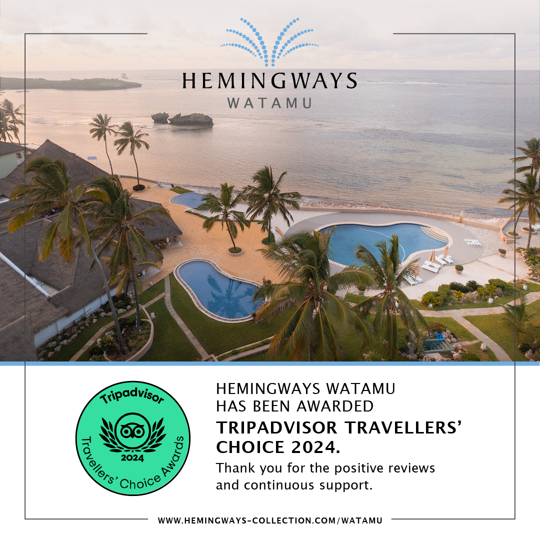Happy Days!!!! We are thrilled to Hemingways Watamu awarded the 2024 @Tripadvisor Traveller's choice Award. We wish to thank you for the positive reviews and continuous support. #WeareHomeoftheAwards #TravellersChoiceAwards2024
