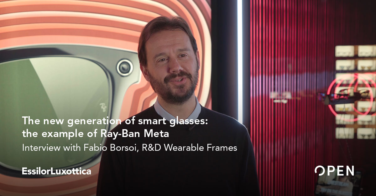 .@Open_gol recently started a journey focused on #innovation in #EssilorLuxottica. Fabio Borsoi, R&D Wearable Frames Director, talks about #smartglasses, #RayBanMeta and the Group’s commitment for the future growth of the #smarteyewear category. Read more: open.online/2024/03/13/ess…