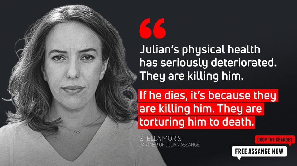 'Julian's physical health has seriously deteriorated. They are killing him. If he dies, it's because they are killing him. They are torturing him to death' #StellaAssange #FreeAssangeNOW #SaveAssange