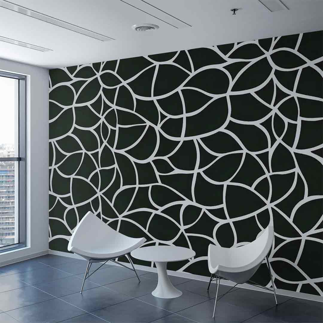 #Geometric #botanical #patterndesign with #leaves and #branches in #blackandwhite #geometricpattern #geometricpatterns #botanicalpattern #botanicalpatterns #patterndesigns #geometricdesign #geometricdesigns #botanicaldesign #wallart #wallmural #wallmurals #mural #muralsforsale