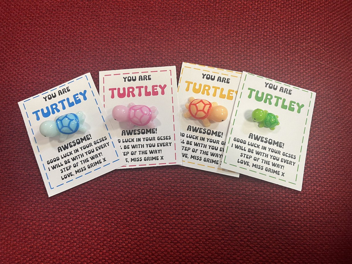 Saw this idea on Etsy &amp; LOVED it. Good luck to all Year 11s starting their GCSEs today (especially to my gorgeous form - 11P) 🥹🌍🐢🍀 <a href="/StGabsBury/">St Gabriel's RC High School</a>