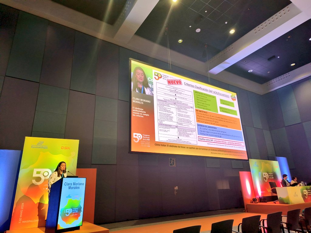 En el congreso #SER2024, la Dra. <a href="/claramoriano/">Clara Moriano</a> habla sobre el abordaje del síndrome antifosfolípido cuando no se cumple criterios 🩸
