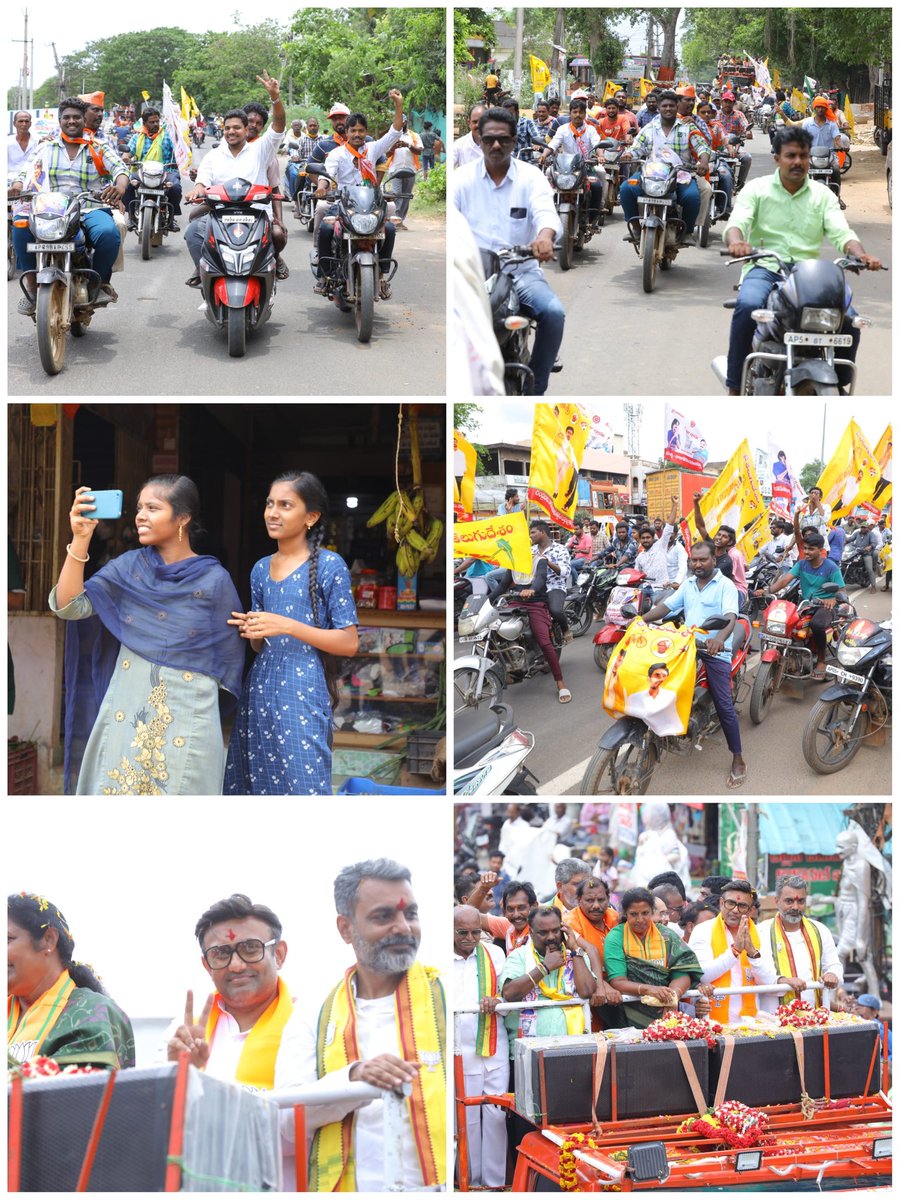 DrSudhakar_'s tweet image. 📍Rajanagaram, Rajahmundry, Andhra Pradesh

Today’s roadshow at Rajanagaram AC in support of Rajahmundry MP candidate Smt @PurandeswariBJP garu and NDA MLA candidate Shri @BattulaBalarama garu was massive.

@boddu_avrc

#Modi4APDevelopment
#NDAInYcpOut
#TDPJSPBJPWinning 

1/2