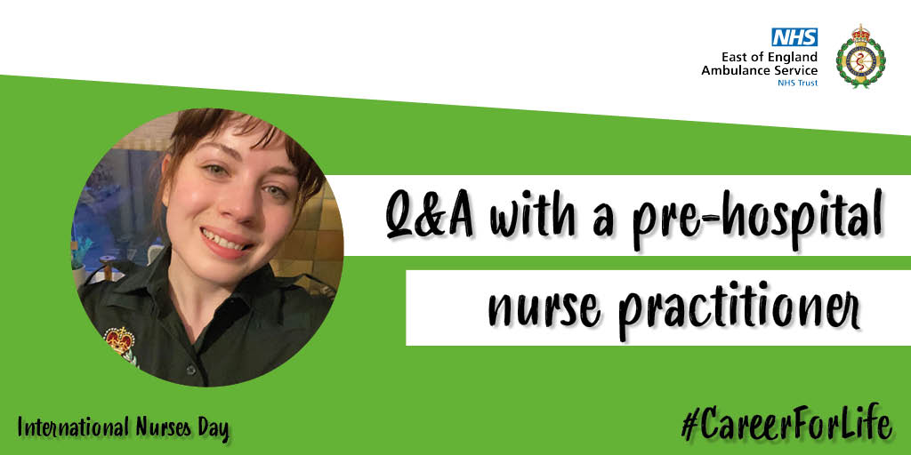Happy International Nurses Day! Got questions about our pre-hospital nurse practitioner (PHNP) role? Alice Welby, a current PHNP, has answered our most frequently asked questions. See the full article on our website: eastamb.nhs.uk/newsroom/quest… #IND2024 #CareerForLife