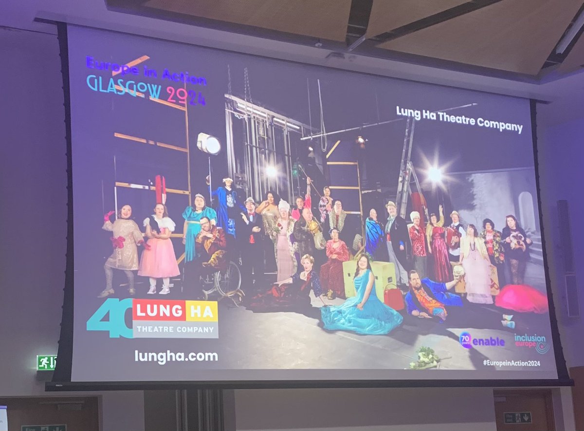 Looking forward to hearing from the actors and performers of @LungHasTheatre this morning at #EuropeInAction2024 conference in Glasgow #CultureForAll