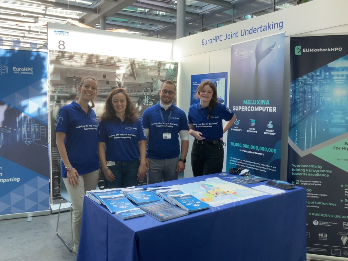 HAPPY EUROPE DAY! 🇪🇺 We are ready to welcome you at stand 08 at the European Parliament in Luxembourg! 🥳 We will start at 12:00 until 18:00. Come and play games with us, meet the #superteam & learn about the mission of EuroHPC! See you soon 😎👋🏻