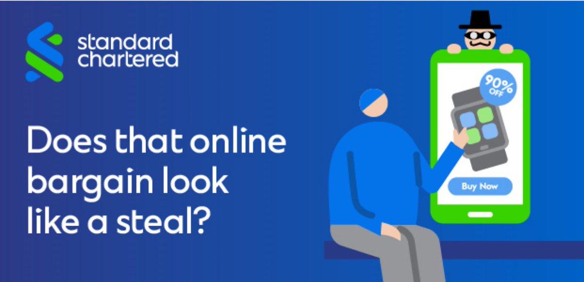 Everyone loves a bargain, but the internet is an easy place for scammers to hide. Find out more about staying safe from scams. Visit: sc.com/en/about/fight… #StanChartGhana #FightingFraud