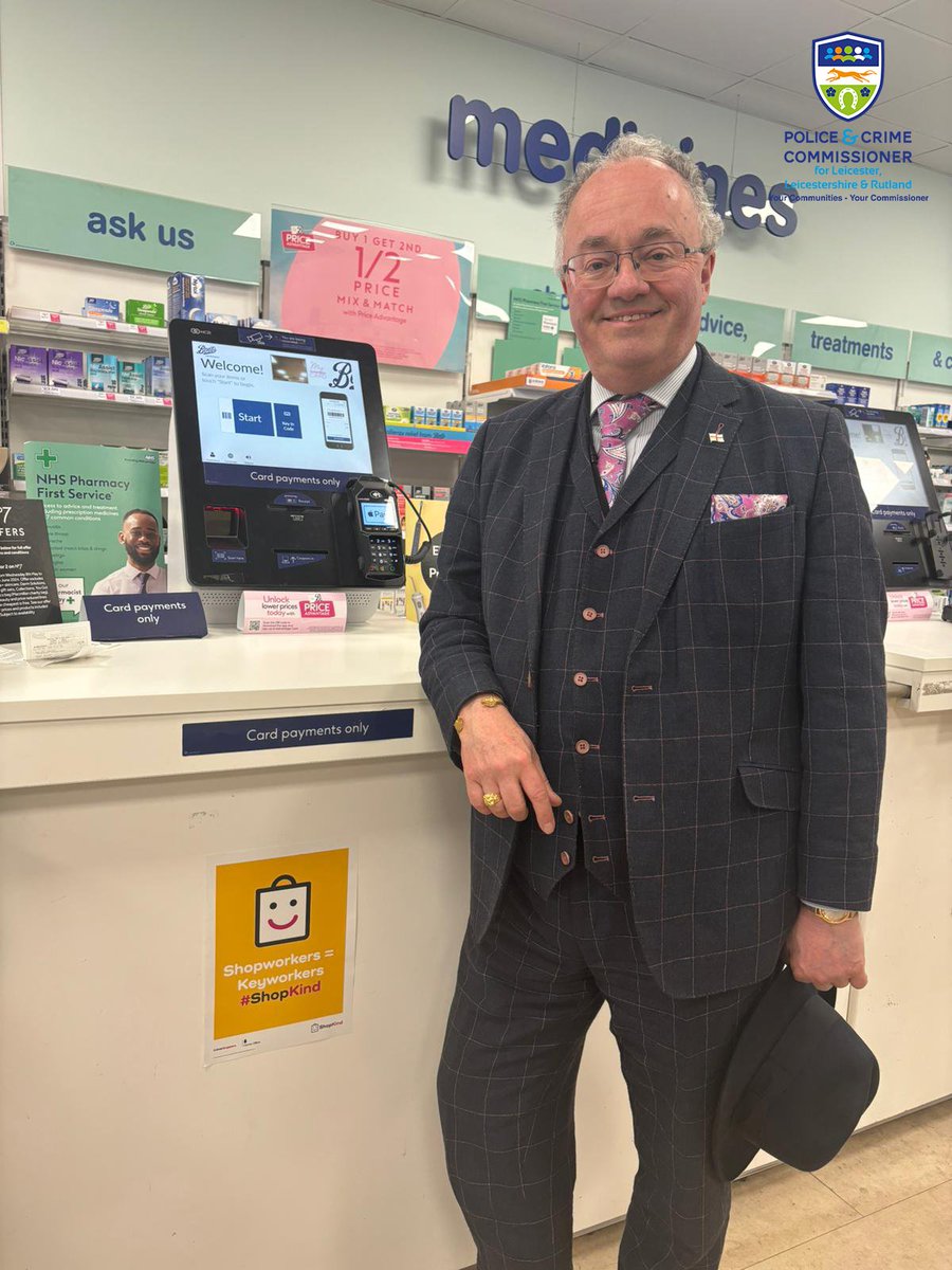 The #PCC supporting the #ShopKind campaign, which reminds all shoppers how important it is to treat shop workers with kindness and respect, this week and every week across #Leicester #Leicestershire & #Rutland 
@bootsuk
