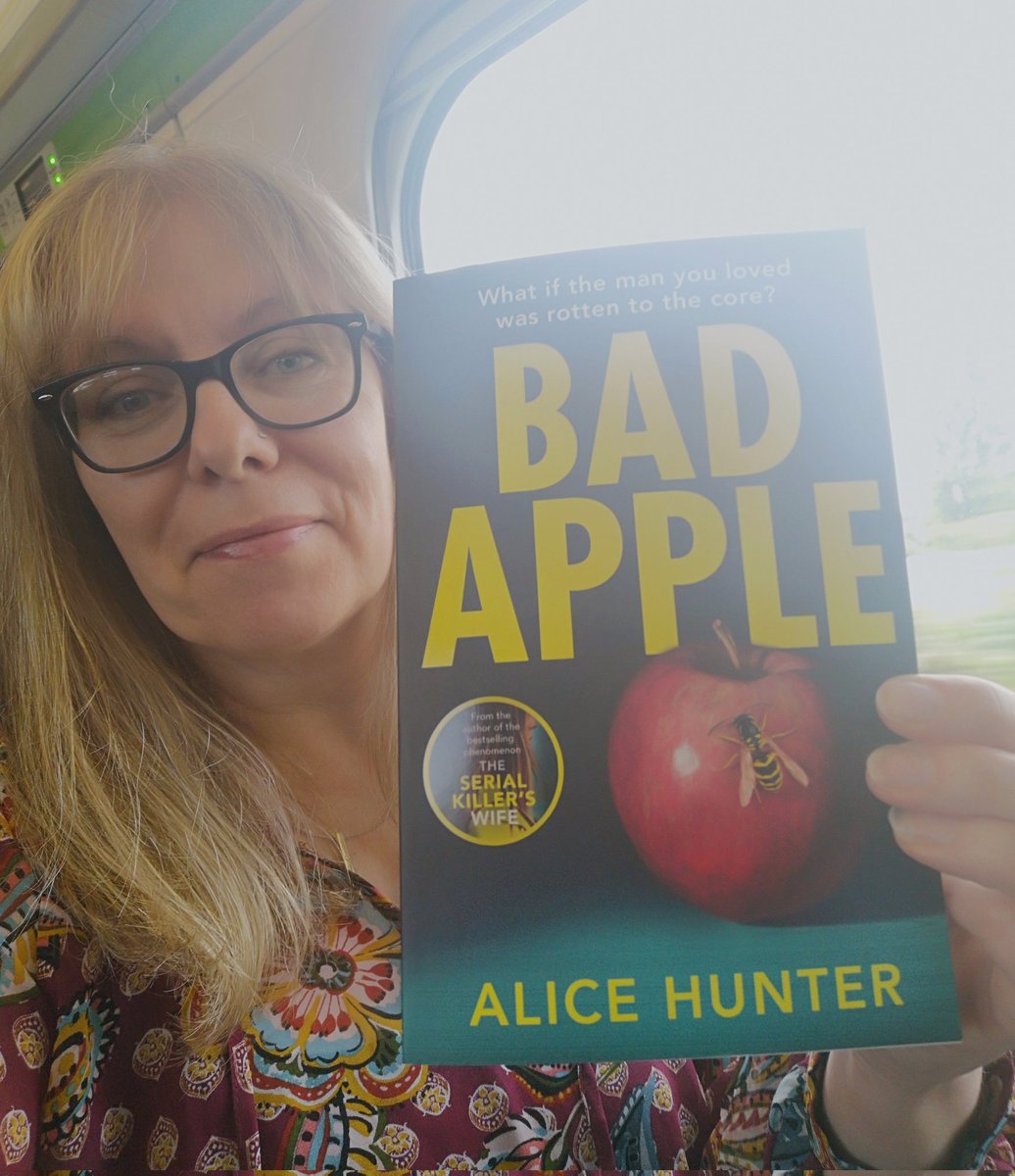 *Random comp*! It's publication day for #BadApple 🎉 I'm currently on the train to #Bristol. If you see me in and around #Crimefest this weekend, come say hi! And if you correctly tell me the OPENING LINE to Bad Apple, I'll give you this signed edition #Free!