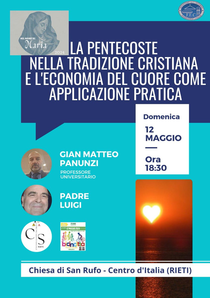 🌊📘 Partecipa alla conferenza su #Bioeconomia e #BlueEconomy a #Bicincittà2024 con il Prof. Gian Matteo Panunzi! 📅 12 maggio, Chiesa di San Rufo, Rieti. Scopri le innovazioni e sfide delle economie marine! 🌐 #SostenibilitàMarina #RietiEventi
