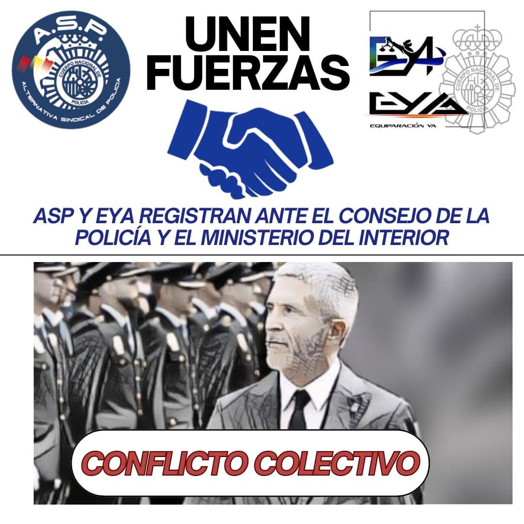 El día 13/05/24 hay convocadas dos reuniones del Consejo de la Policía, una de la nómina de mayo y otra de la jornada laboral por la tarde. No van a tratar del conflicto colectivo planteado por @PoliciaASP y @EYAPolicia ni el conceptuarnos como profesión de riesgo a las #FCSE