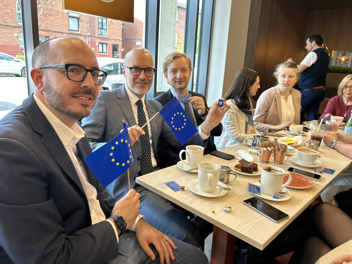 Happy #EuropeDay!! Thanks to @ArtofCoffeeApp and @EPinIreland for great initiative. Pop in and enjoy free #UseYourVote chocolate!