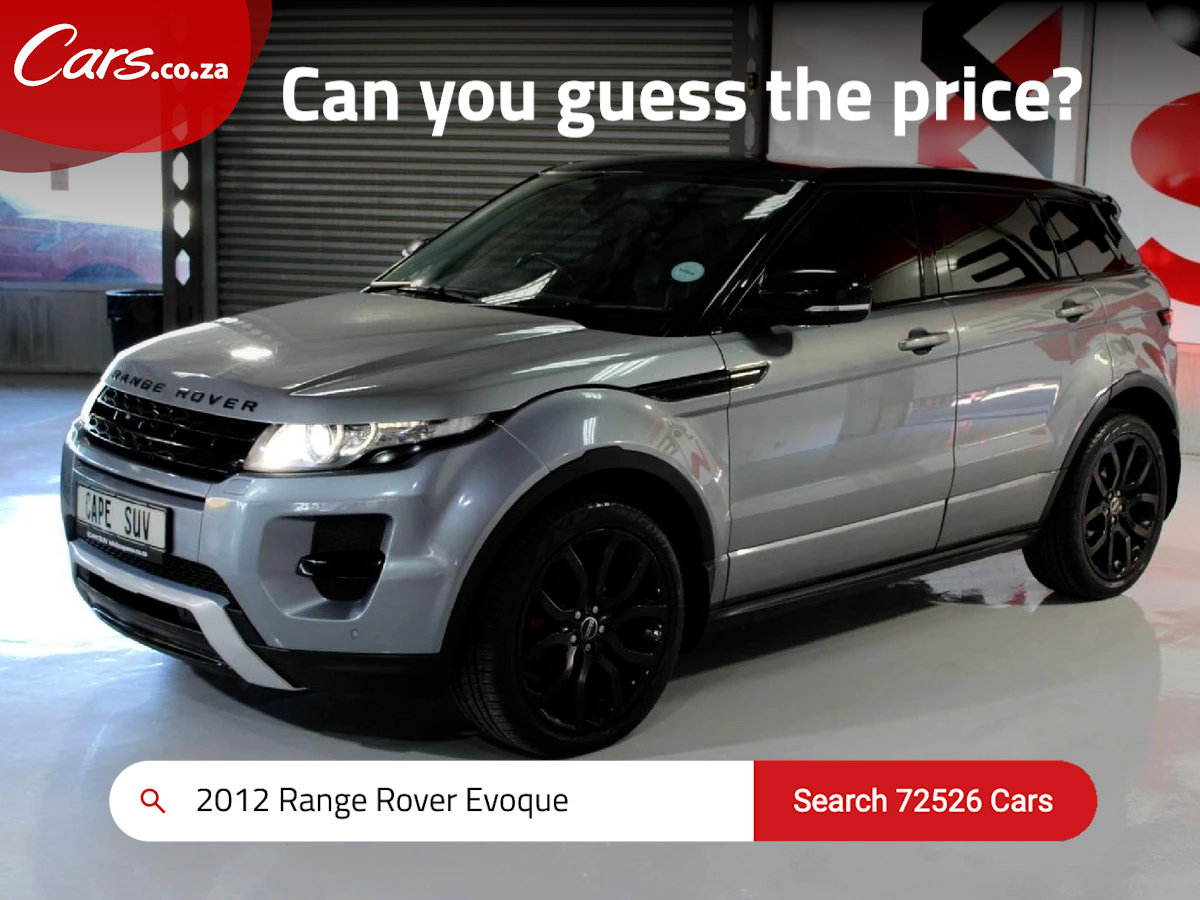 The Range Rover Evoque is everyone’s dream car but is it their dream price 👀 This 2012 Evoque on Cars.co.za just might be! 🎉 Can you guess the price? ☑️189,000 km ☑️full-service history ☑️0-100kph: 8.5secs ☑️voice command ☑️touch screen infotainment system