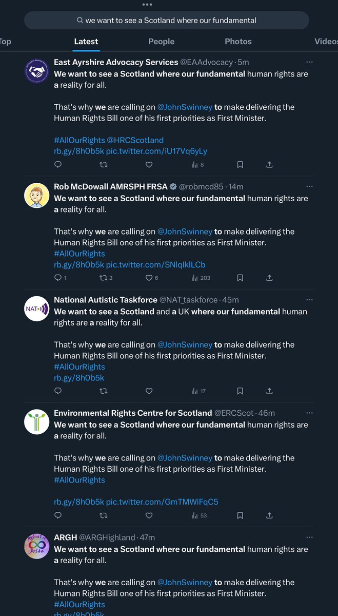 There’s a lot of it about.. Presumably vociferous opponents of lockdowns.. 

Or maybe they were acceptable Human Rights abuses to the unthinking..

#Scotland #allourrights #humanrightsbill