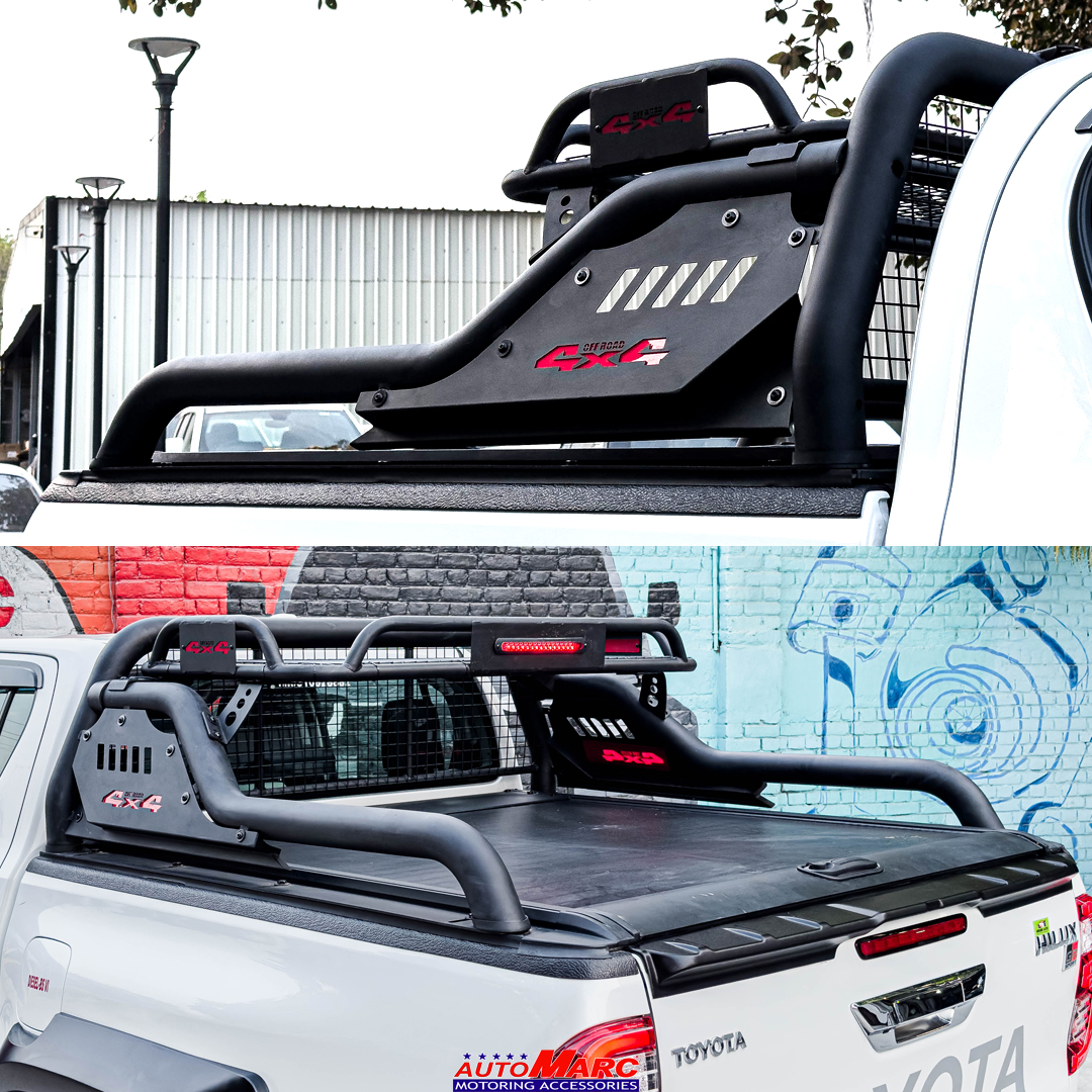 Unlocked The Hilux's True Potential For Rugged Adventure 🔻#AutoMarc #Toyota #Hilux #ToyotaHilux #GRBodyKit #Roller #Shutter #Rollbar #Snorkel #Dobinsonliftkit #LensoAlloy