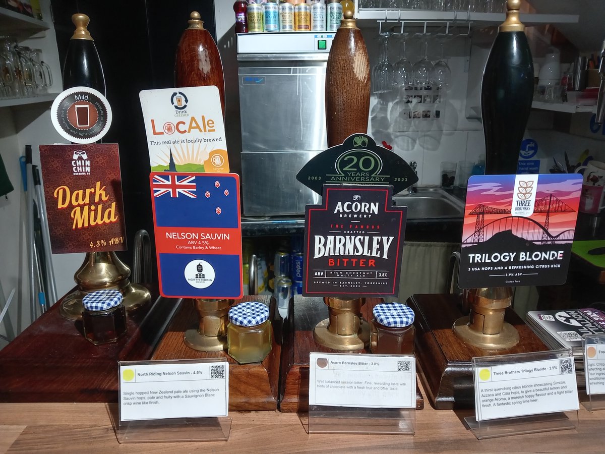 +++NEW BEERS ALERT+++ We are open 12-10pm today. New on the bar is @ThreeBrewing 'Trilogy Blonde' plus @ChinChinBrewing 'Dark Mild' our latest Mild in support of @CAMRA_Official #mildmay
