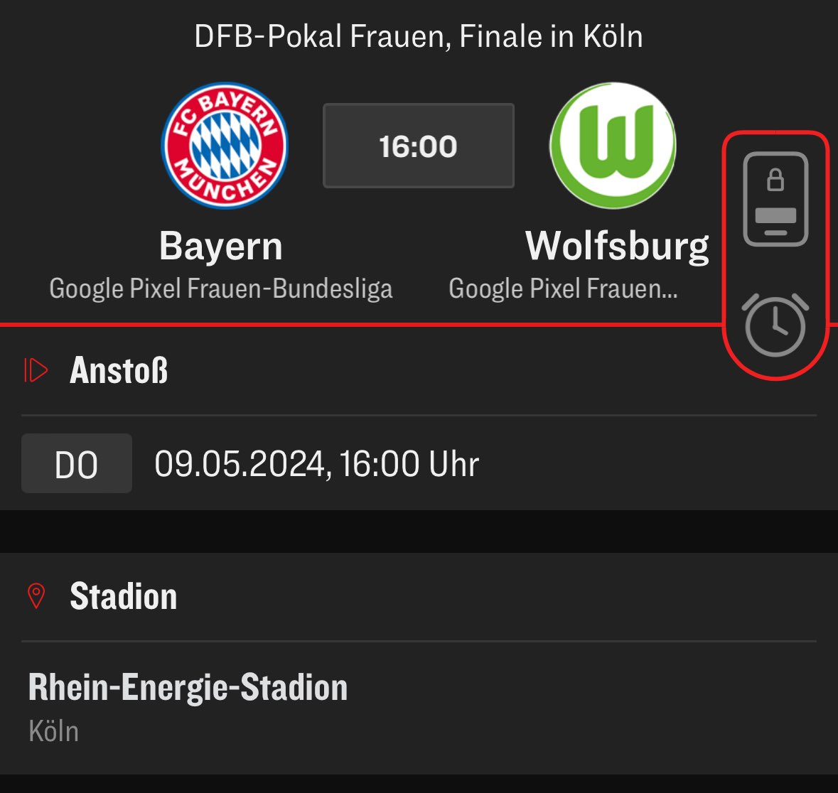 Bevor es vergessen wird. 
Auch heute am Feiertag gibt es ein wichtiges Fußballspiel