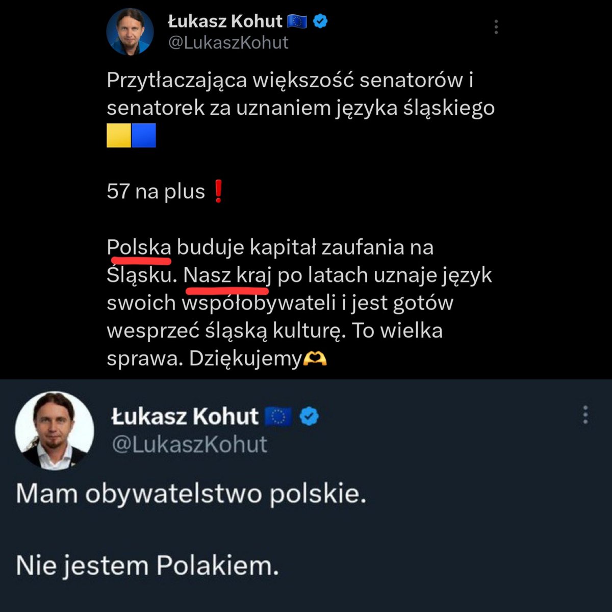 P. @LukaszKohut: jaki NASZ kraj? Jaka NASZA Polska? Pan nie jest przecież Polakiem.
