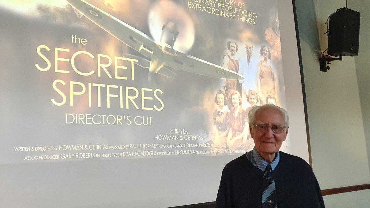 Sad news about a very special man. Norman was so generous with his time, and, well into his 90s, spoke at several showings of the #SecretSpitfires film in aid of our charity. Our condolences to his family.