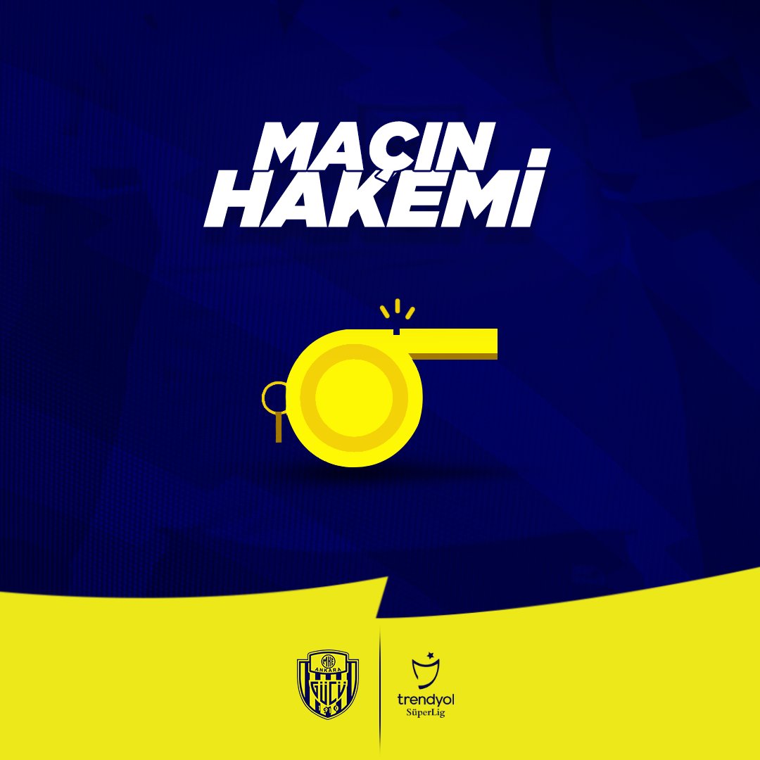 12 Mayıs Pazar günü oynayacağımız Atakaş Hatayspor karşılaşmasını Hakem Ali Şansalan yönetecektir. #Ankaragücü