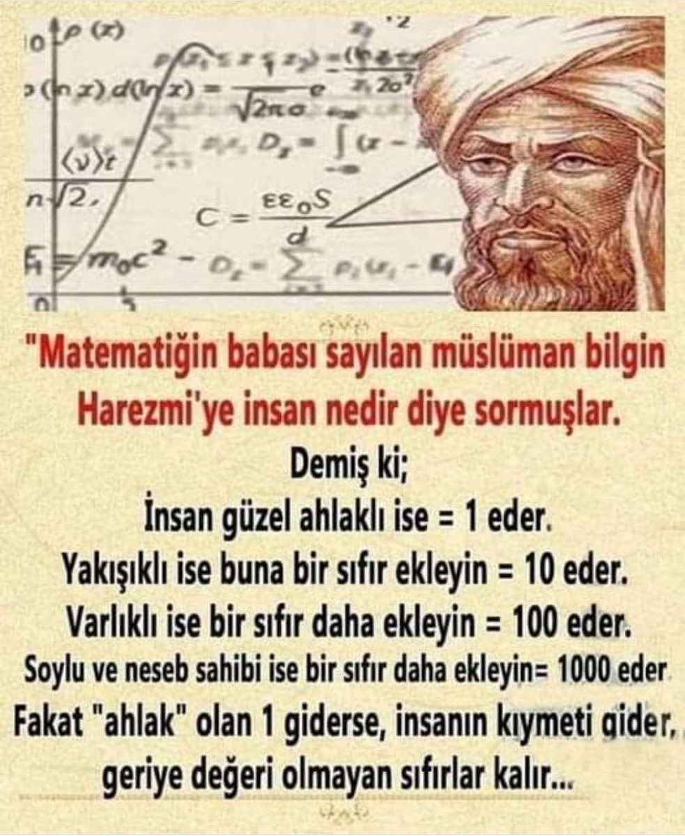 Matematiğin Babası sayılan Müslüman Bilgin Harezmiye sormuşlar ⁉️