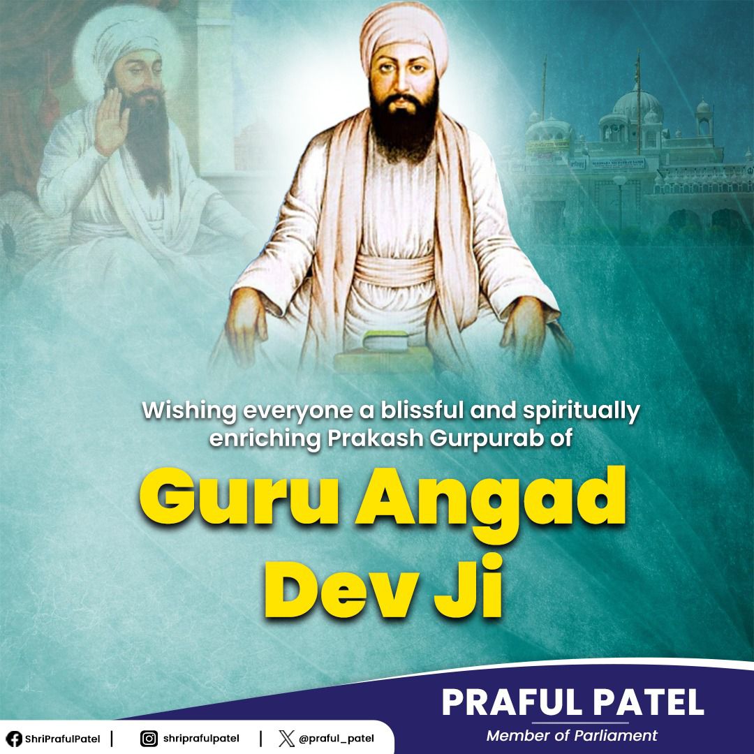 Celebrating the spiritually enriching Prakash Gurpurab of Guru Angad Dev Ji today. His leadership and contributions have left an indelible mark on Sikh teachings and practice. #GuruAngadDevJI