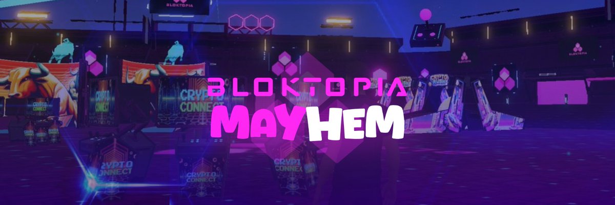 💰Are your gaming skills up to the challenge for a chance to win 1,000,000 $BLOK! 🕹️Join the Bloktopia Games floor for more #MAYhem ⏰Friday 10th May, 12:00 UTC #GamesFloor #BLOK #1million #M3TASPACES
