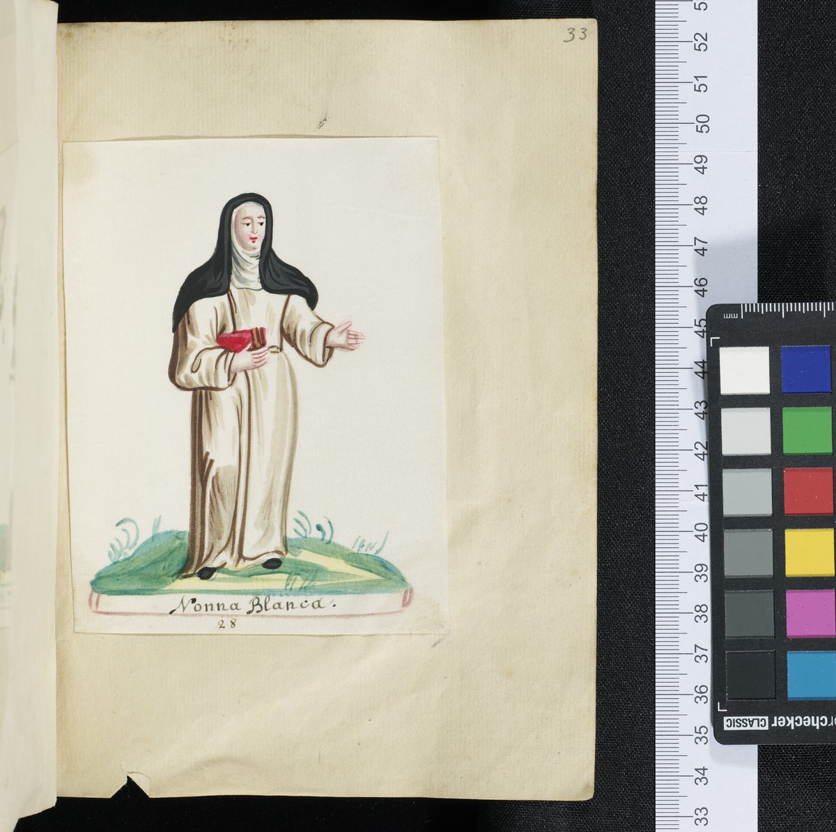 MS 226 is now available online as a partial digitization. MS 226 comprises a series of sixty coloured paintings on vellum depicting the vestments of the various Catholic religious orders and offices. (Pictured: 32r and 33r)

You can view it here: digital.bodleian.ox.ac.uk/objects/e0662b…