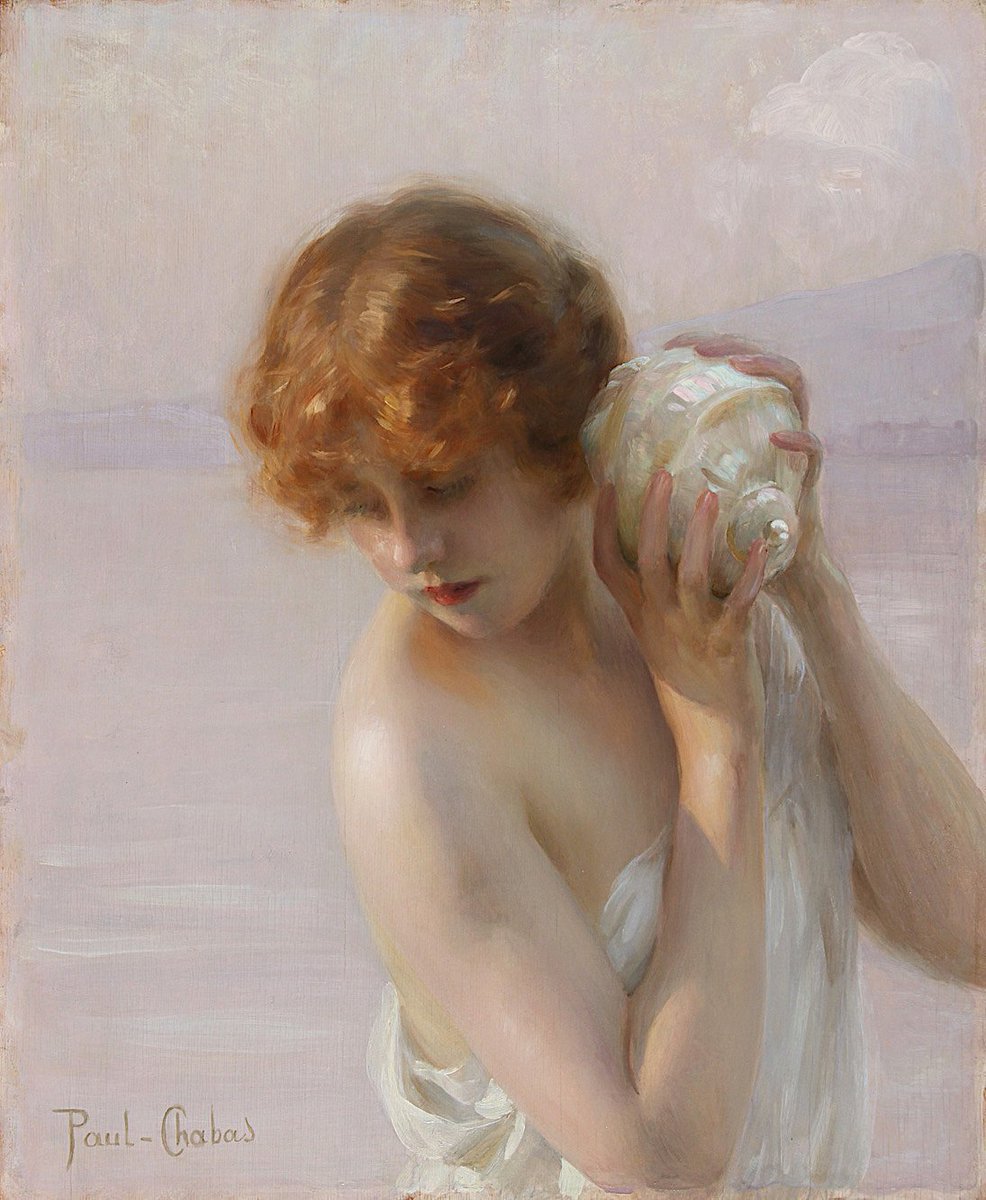 Young woman with shell Paul-Émile Chabas