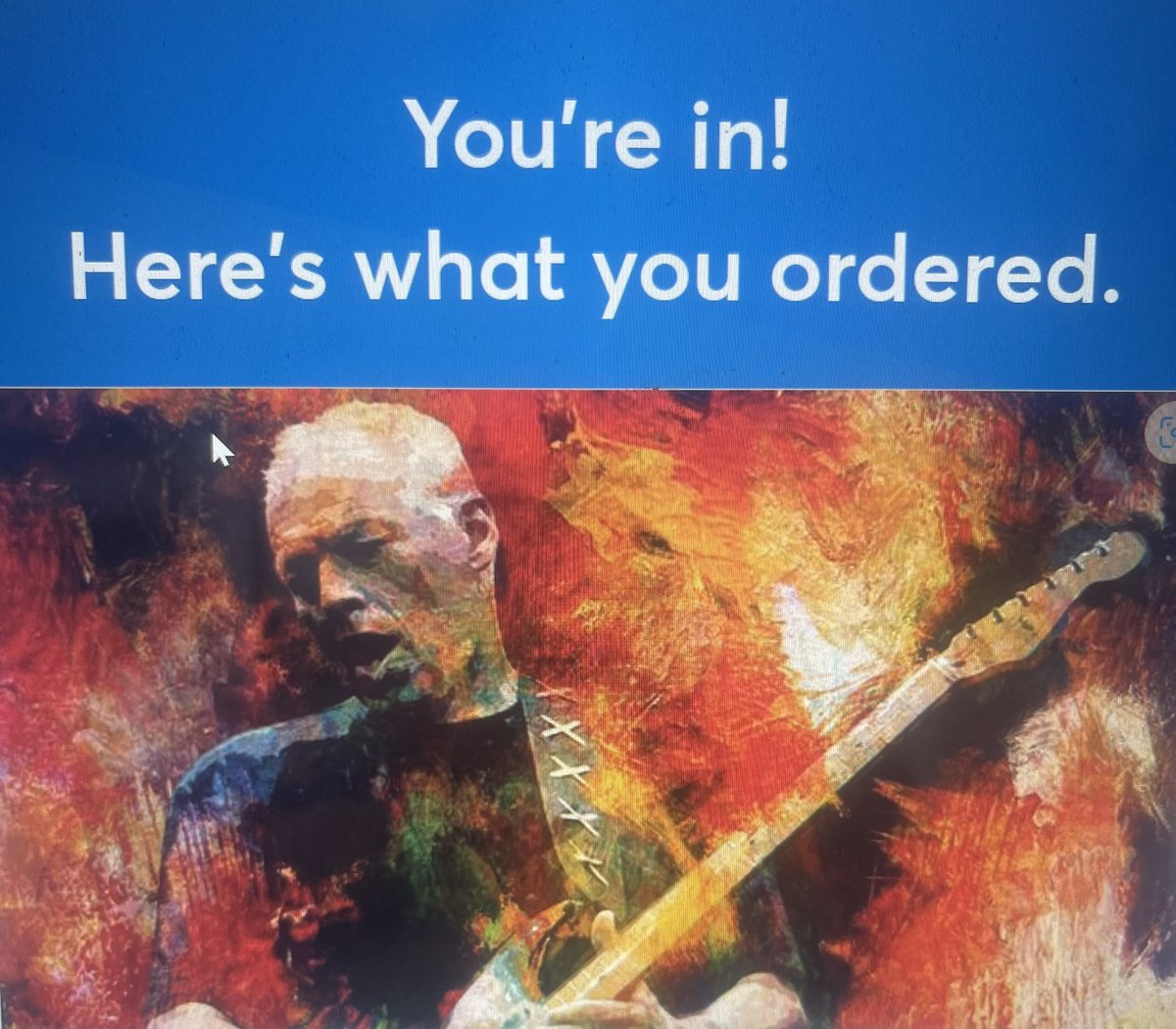 Well this never happens to me 🙌🏻 @Haydne wasn’t even in the queue when this appeared for me. @davidgilmour at the Royal Albert Hall here we come 🎸 #DavidGilmour #DaveGilmour #PinkFloyd #Legend #RoyalAlbertHall #LuckAndStrange #Tour #LiveMusic #GuitarLegend