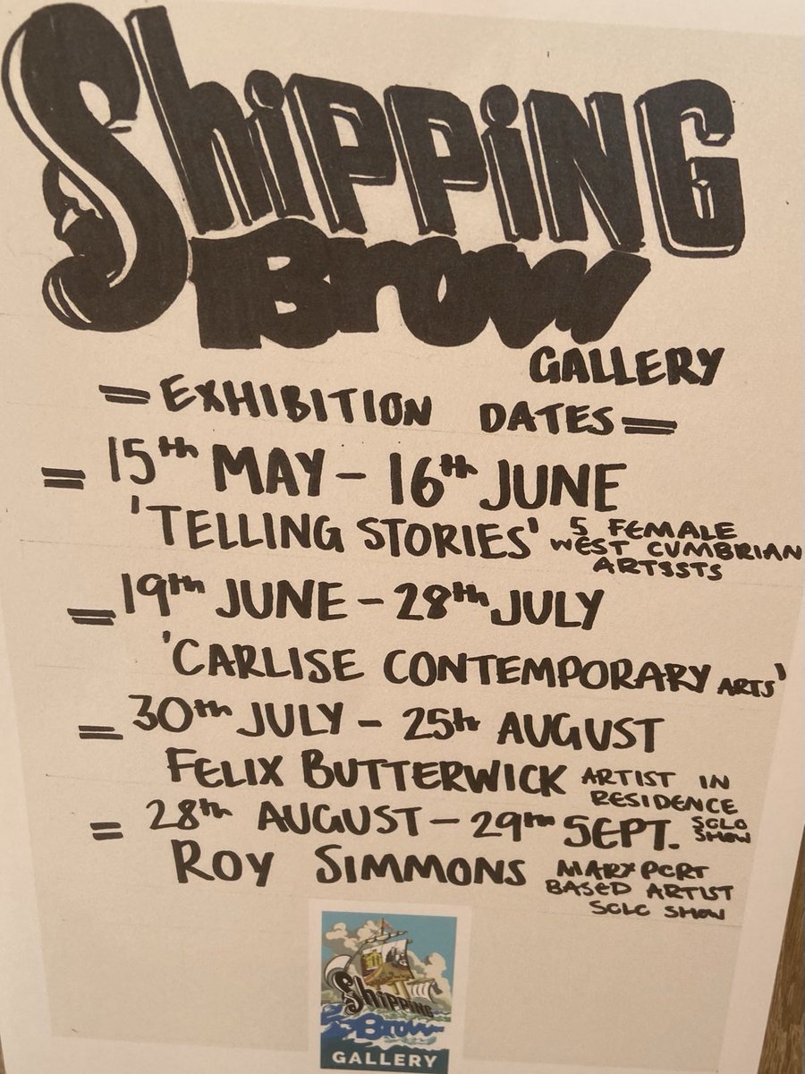 Coming exhibitions @shippingbrowgallery #MaryportHarbour