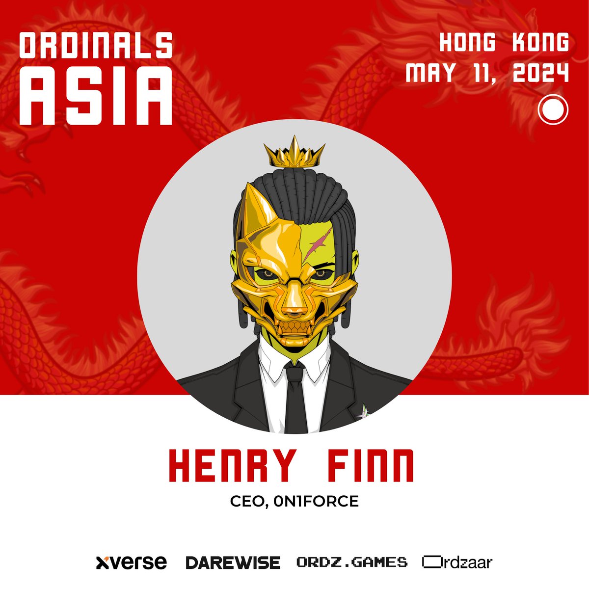 🐲SPEAKER ANNOUNCEMENT🐲

<a href="/starlordyftw/">Starlordy</a> will be speaking at <a href="/Ordinals_Asia/">Ordinals Asia</a> in Hong Kong!

Henry is the CEO of <a href="/0n1Force/">ONI FORCE</a>, the future of cross-chain storytelling.👺